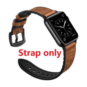 Bracelet universel en silicone et cuir pour Apple Watch S10, S11, Ultra 49mm, SE, 44mm, 38mm, 20mm et 22mm – Vente en gros - Product Image 4