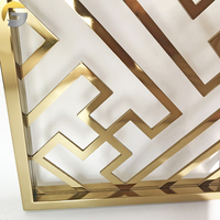 ZE0337 — mur de séparation d'intérieur, séparateur de salon, écrans en acier inoxydable, pour la décoration de Villa de luxe