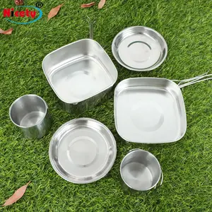 Finesse 6 Stuk Puinhoop Kit Voor Picknick Camping Pannenset Outdoor Lichtgewicht Camping Kookpotten Set