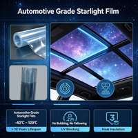 Film de toit pour voiture avec étoiles lumineuses, contrôle par application, LED RGB, synchronisation musicale, effet étoile filante, lumière ambiante, installation non destructive