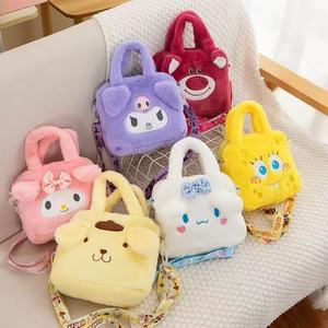 Nuevo Bolso de Mano de Felpa de Algodón, Lindo Bolso Cruzado de Kuromi, My Melody y Cinnamoroll para Niñas, Venta al Por Mayor - Product Image 1