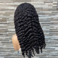 YWhair Demi-perruque bouclée style Birman Spring, entièrement fabriquée à la machine, 100% cheveux humains avec cuticules alignées, avec cordon de serrage facilement ajustable, sans colle