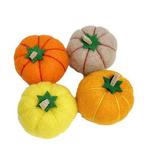 Felt Pumpkin Pudding Doll Decorative Ball Wool Ornament Hanging Christmas Tree Decoration 6.9CM Round Fabric Handmade - Product Image 5