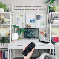 Keyboard Gaming Mini Nirkabel Ergonomis dengan Touchpad Mouse Combo untuk Android TV Box/PC/Tablet/PS4/Raspberry Pi 3/HTPC