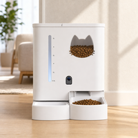 Distributeur automatique intelligent 2-en-1 d'eau et de nourriture pour chats et chiens, qualité OEM usine, caméra HD, Wi-Fi 2.4G/5G, minuterie, 5L