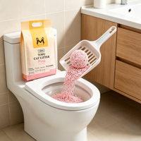 Litière pour chat biodégradable et jetable, agglomérante, faible en poussière, en fibres de maïs et de pois, couleur personnalisée, agglomération rapide, litière pour chat en tofu, palettes de sable