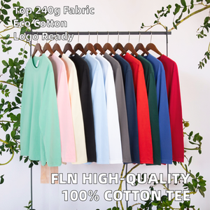 Camiseta de Manga Corta para Hombre, de Alta Calidad, 240 Gramos, 100% Algodón, Tejido Sólido, Formal, con Logotipo Personalizado - Product Image 2