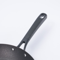 Wok traditionnel chinois en acier au carbone, fait à la main, avec poignée en bakélite, fond en fer, résistant aux hautes températures, pour tous les types de cuisinières, pour la cuisson