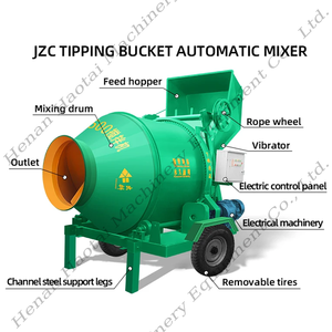 Offre Spéciale professionnel 320L 400L 500L bétonnière mélange à chargement automatique utilisé mélangeur de béton <span class=keywords><strong>godet</strong></span> bétonnière - Product Image 5