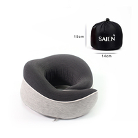 Oreiller de Voyage en Mousse à Mémoire de Forme Personnalisé Saien, en Forme de U, Soutien Cervical pour Avion et Voiture, Vente en Gros