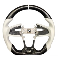 Volant de voiture sport en fibre de carbone véritable personnalisé YZ pour Dodge Charger Challenger SRT8 Jeep Grand Cherokee 2012-2014