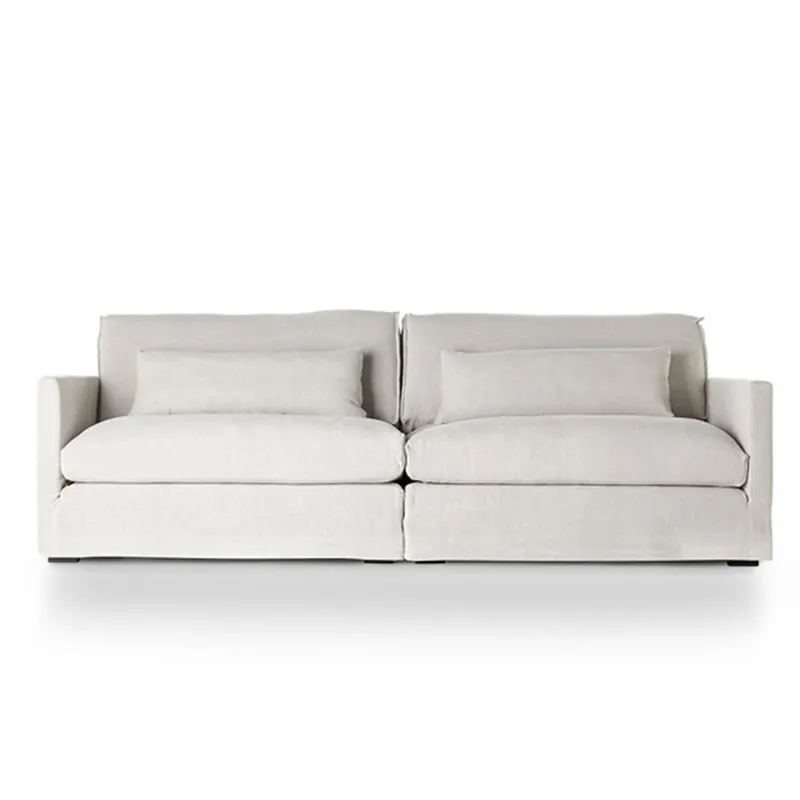 Excellent Material removable cover love seat furniture set classic white sofa living room