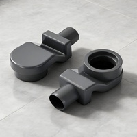Conector de Desagüe de Piso de Plástico ABS de Alta Calidad, Adaptador de Tubería Desviada y Conector de Conversión con Válvula de Retención de Agua
