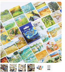 46 autocollants/boîte, série Fleurs Magnifiques, <span class=keywords><strong>mini</strong></span>-stickers décoratifs DIY, adhésifs pour albums et journaux, cadeaux promotionnels en papier - Product Image 3