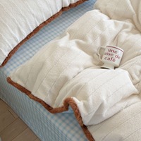 Ensemble de couette en velours de lait doux double face, certifié Oeko-Tex 100 Premium, polyester, plié, pour hôpital, maison, hôtel, nouveau design, literie