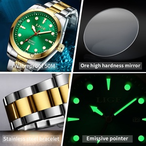 Montre LIGE pour homme, étanche, sportive, à quartz, chronographe, montre homme tendance - Product Image 5