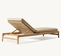 Sassanid Outdoor Classic Heritage Design Patio Juegos de jardín Hotel de lujo Muebles de exterior Eva Natural Teak Chaise