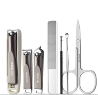 Ensemble de coupe-ongles 8 pièces, coupe-ongles anti-éclaboussures, kit de manucure et pédicure portable, outils de soin des ongles de qualité supérieure avec étui de rangement