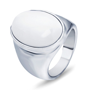 Anillos Finos de Acero Inoxidable y Titanio de 16 mm, Forma Geométrica Redonda, Unisex, para Uso Diario, Accesorio de Joyería - Product Image 1