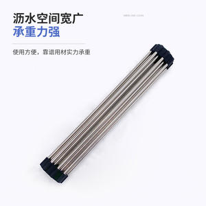 Étagère pliable en acier inoxydable sur mesure pour fruits et légumes, avec rideau de drainage en tube rond et tapis isolant thermique carré - Product Image 2