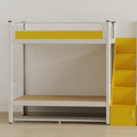 Lit superposé double en fer forgé moderne pour appartement, dortoir étudiant, usage commercial