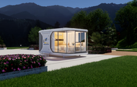 Capsule spatiale de luxe pour l'extérieur, maison préfabriquée modulaire, mini-cabane pour hôtel de villégiature, Airbnb, pod de vie intelligent
