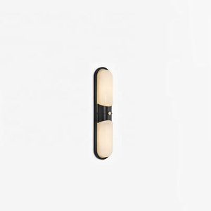 <span class=keywords><strong>Luces</strong></span> de pared <span class=keywords><strong>LED</strong></span> interiores personalizadas <span class=keywords><strong>con</strong></span> diseño de textura de mármol simple luz decorativa Hotel Villas salas de estar lámpara de alabastro - Product Image 2