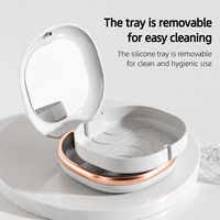 Boîte de rangement portable en verre pour prothèses dentaires, la plus vendue, boîte de rangement pour aligneurs, facile à transporter