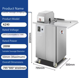Edelstahl-Wurstfüllmaschine Kommerzielle Automatische Wurstfüllmaschine Vertikale Elektrische Lebensmittelgeeignete Wurstmaschine - Product Image 2