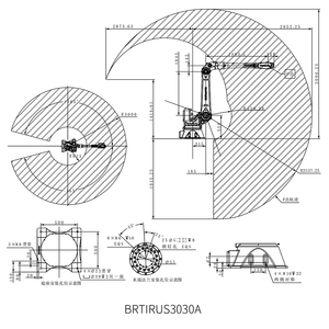 Bras robotisé articulé rouge BRTIRUS3030A, 4 axes, pour la manutention industrielle et le prélèvement et le placement - Product Image 3