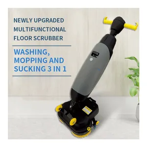 China High efficient Floor scrubber Dual brushes automatic floor scrubbing cleaning machine