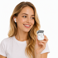 Earbud ANC Bluetooth 5.3 In-Ear TWS Peredam Kebisingan dengan Bass Mendalam dan Mikrofon