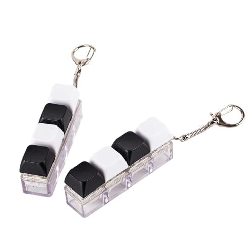 4-key  Plastic Portable Keyboard Fidget Toy 4 Button Keychain Stress Relief Toys