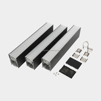 Profilé LED en aluminium moderne de 50 mm * 75 mm, lumineux vers le haut et vers le bas, pour bureaux et centres commerciaux
