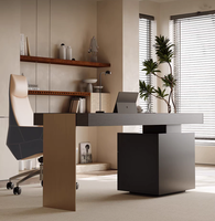 Ensemble de bureau et de chaises de bureau à domicile minimaliste italien, combinaison de bureau d'écriture