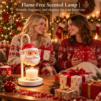 Lampe chauffe-cire de Noël Père Noël avec logo personnalisé, télécommande, pour bougies parfumées