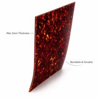 Plaque de Celluloïd Rouge Orange Style Vintage, Épaisseur 0,96 mm, Finition Haute Brillance, Idéale pour les Pièces d'Instruments de Musique Artisanaux