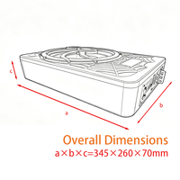 Subwoofer de siège de voiture 10 pouces 120W RMS à bobine simple mono 12V DC 40-500Hz, haut-parleur de basses universel avec grille personnalisée, direct usine, OEM