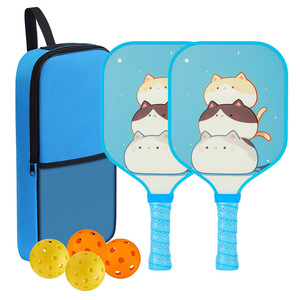 <b>Children's</b> Pickleball Set With Blue <b>Backpack</b> 2 Paddles 4 Balls Anti Slip Handle For Kids Outdoor Play - Product Image 5
