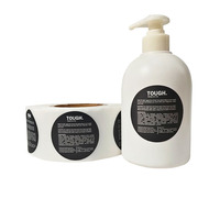 Rouleaux d'étiquettes rondes découpées sur mesure pour la pâte coiffante, autocollants adhésifs finition mate pour les produits de coiffure pour hommes