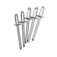 Rivets à percussion ouverts en aluminium et acier inoxydable OEM, durables et personnalisés, avec mandrin de tirage, emballage papier