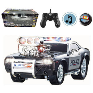 Jouet de voiture de police télécommandée à 6 canaux à l'échelle 2.4G 1:16 avec lumières LED et sirène Cool RC Vehicle for Kids - Product Image 6