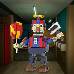 MOC1464 MOC FNAF Balloon Boy Figuras de Acción Bloques de Construcción Sets de Figuras Ladrillos Juguetes de Amigos 5 Noches en <span class=keywords><strong>Freddy</strong></span> Figura de Anime - Product Image 3