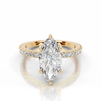 9K Gelbgold IGI-Zertifikat Labor-Diamantschmuck D-Farbe 3 Karat Ovaler Schliff Solitär Labor-Diamant Verlobungsring