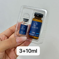 Boîte d'emballage personnalisée pour flacons, logo personnalisé, holographique, laser, brillant/mat, laminé, gaufrage UV, pliable, ensemble de 2 flacons de 3 ml/10 ml