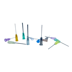 Válvula dispensadora de acero inoxidable con boquilla de aguja de 25 mm, punta de bayoneta de plástico y acero de boca plana para uso en experimentos - Product Image 1