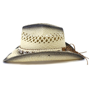 2022 nueva dama caliente viaje al aire libre protección solar playa vaquero sombreros de paja occidental <span class=keywords><strong>Rosa</strong></span> <span class=keywords><strong>sombrero</strong></span> de vaquera - Product Image 5