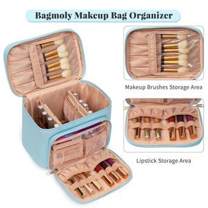BSCI Factory Portable Travel <b>Makeup</b> Bag for Women with <b>Makeup</b> <b>Brush</b> Compartment Stylish <b>Makeup</b> Bag Organizer Cosmetic <b>Case</b> - Product Image 3