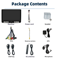 Lecteur DVD de voiture Android 10 pouces QLED 1din avec caméra 360°, autoradio universel, écran rotatif, système de navigation stéréo, radio de voiture