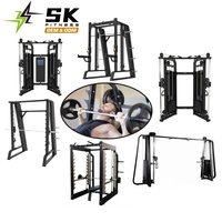 2025 SK OEM Factory Smith Machine Building Fitness Set Cable ajustable Crossover equipo deportivo Pin Selección de carga para el pecho